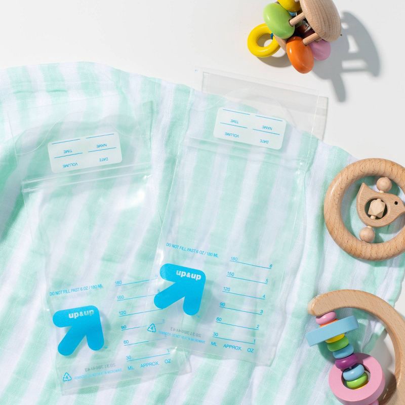 slide 4 of 6, Breast Milk Storage Bags - 50ct - up&up™, 50 ct