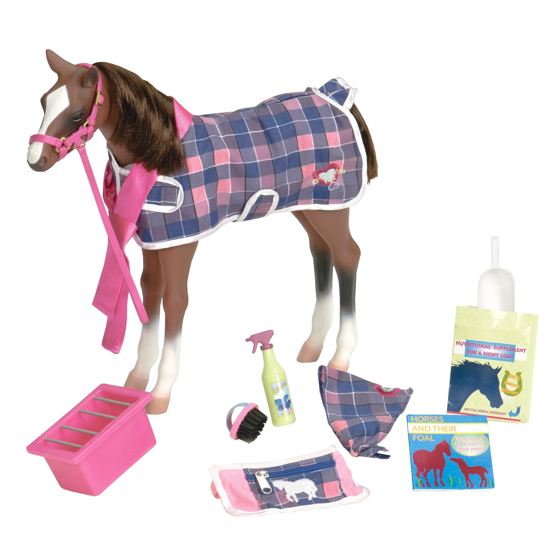 slide 1 of 4, Our Generation Quarter Horse Foal Accessory Set for 18" Dolls, 1 ct