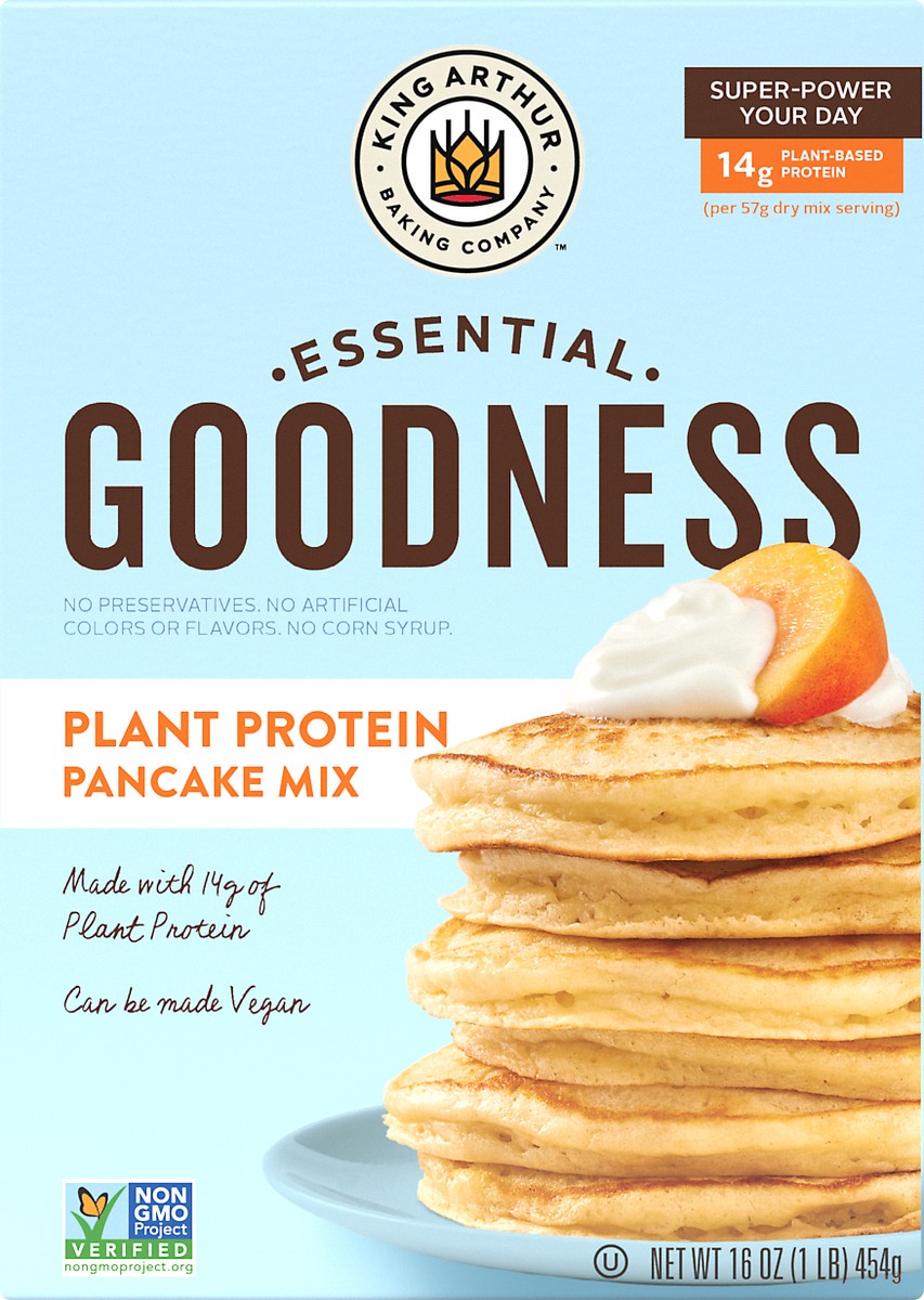 slide 3 of 7, King Arthur Baking Essential Goodness Plant Protein Pancake Mix 16 oz, 16 oz