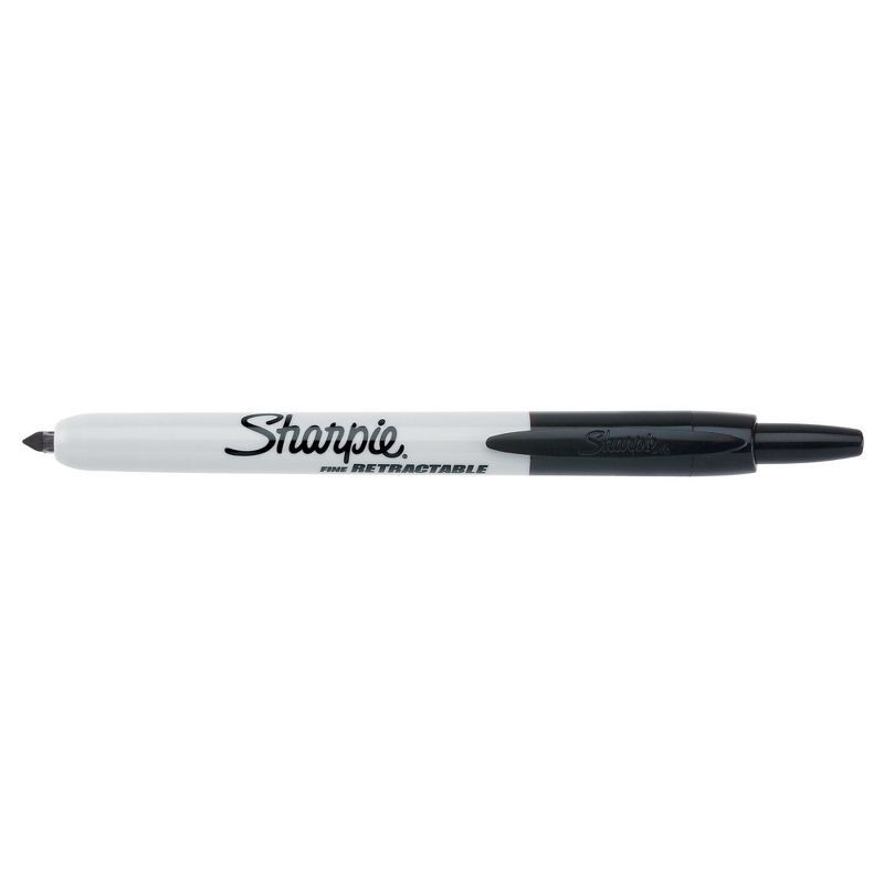 slide 3 of 6, Sharpie 3pk Permanent Markers Retractable Fine Tip Black, 3 ct