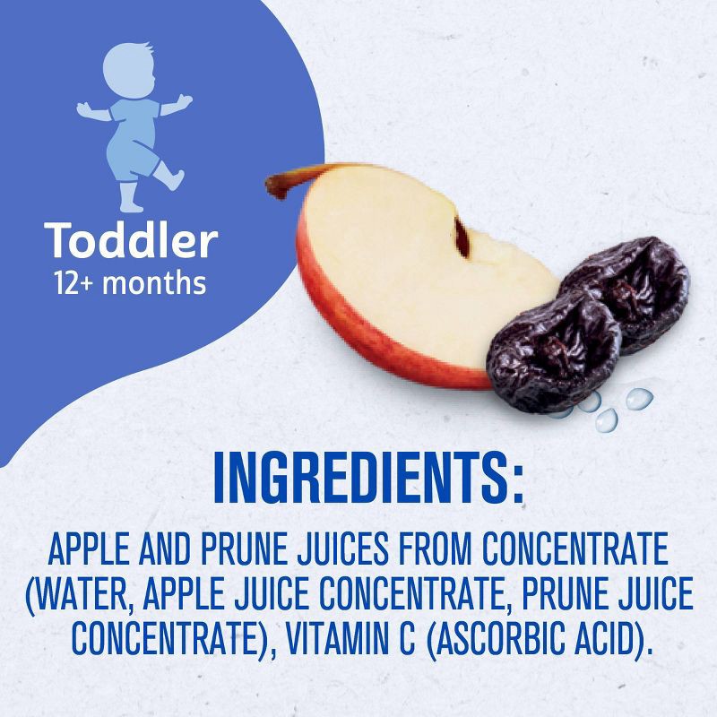 slide 8 of 10, Gerber Toddler Drink Apple Prune Juice Bottles - 4ct/4 fl oz, 4 ct, 4 fl oz