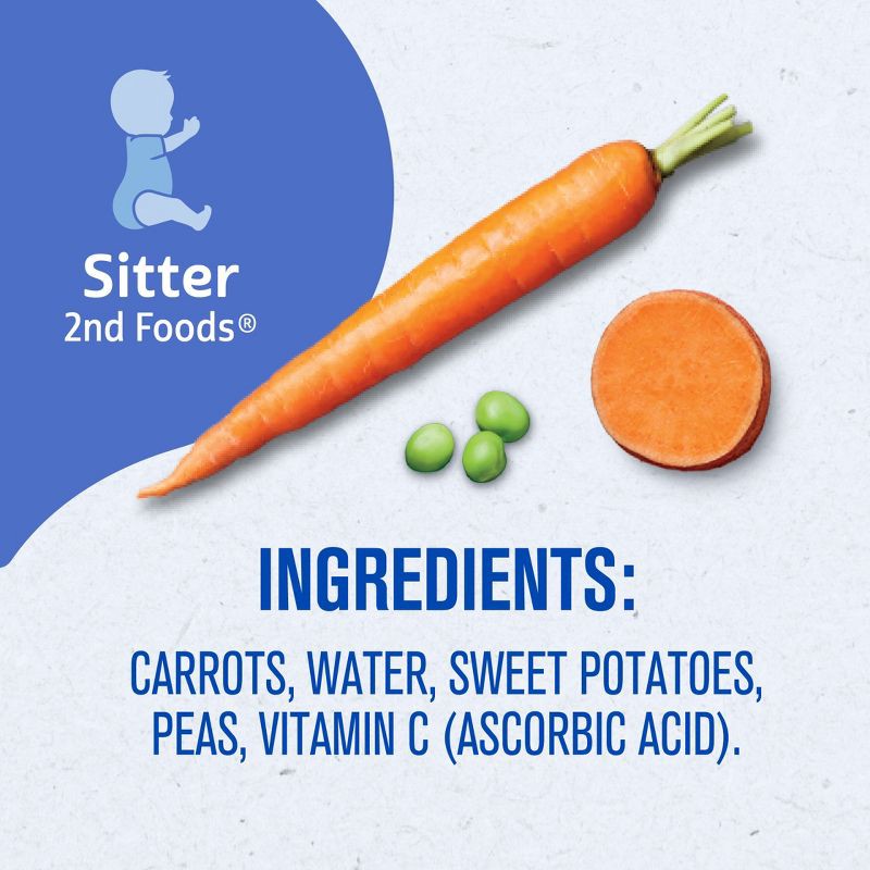 slide 8 of 9, Gerber Non-GMO Baby Food Stage 2 Carrot Sweet Potato Pea Puree Tub - 4oz/2ct, 2 ct; 4 oz