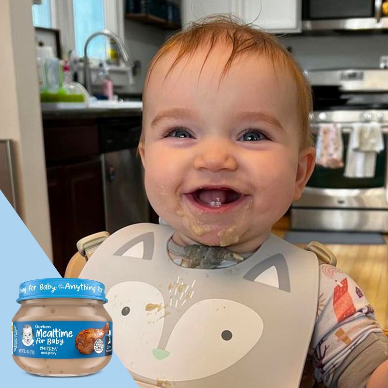 slide 9 of 19, Gerber Baby Food Stage 2 Chicken & Gravy- 2.5oz, 2.5 oz