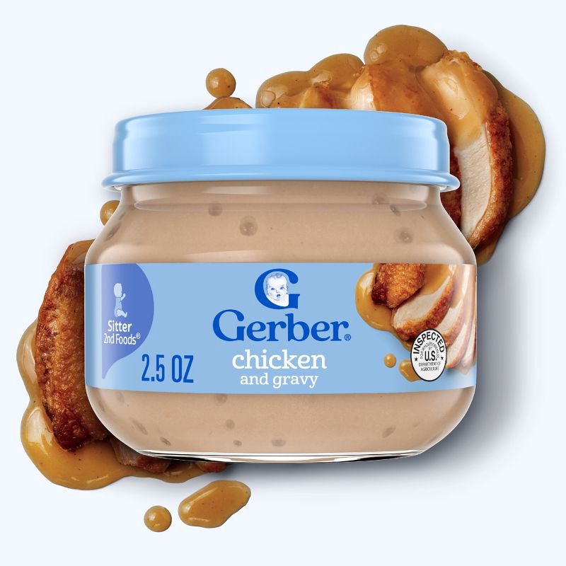 slide 11 of 19, Gerber Baby Food Stage 2 Chicken & Gravy- 2.5oz, 2.5 oz