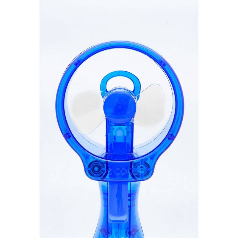 slide 14 of 18, O2COOL Deluxe Handheld Misting Fan Colors May Vary: Portable Personal Spray Fan, Battery Operated, Smooth Plastic Finish, 1 ct