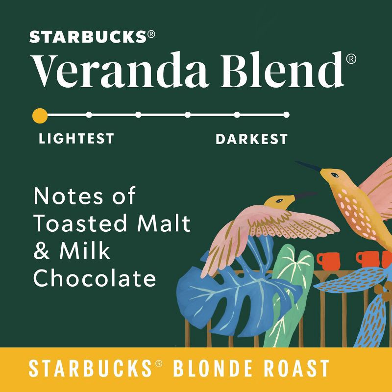 slide 2 of 5, Starbucks Blonde Light Roast Ground Coffee — Veranda Blend — 100% Arabica — 1 bag (12 oz.), 12 oz