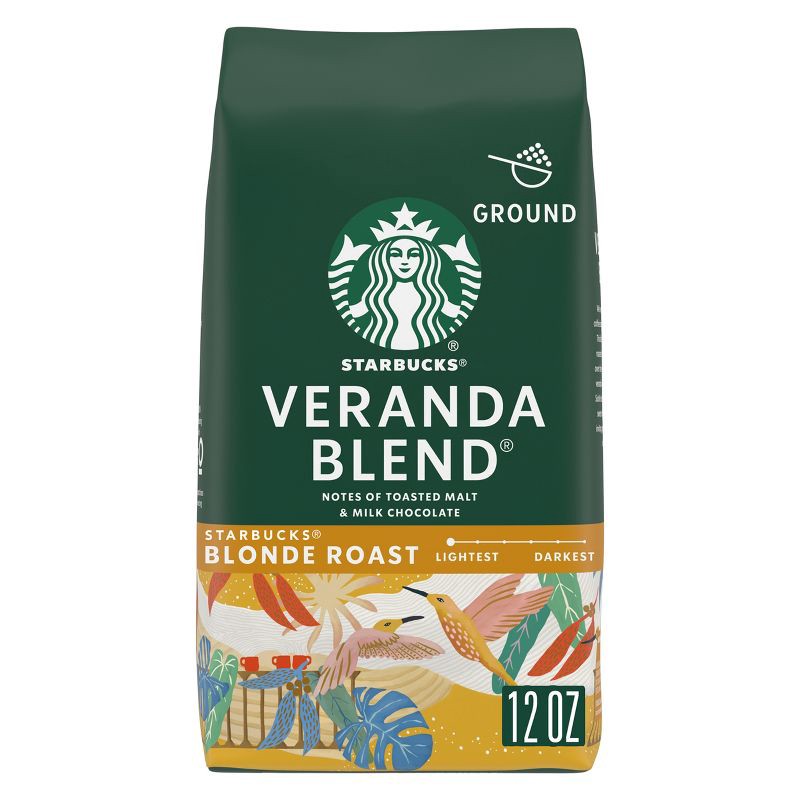 slide 1 of 5, Starbucks Blonde Light Roast Ground Coffee — Veranda Blend — 100% Arabica — 1 bag (12 oz.), 12 oz