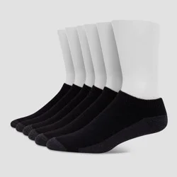 Hanes Premium Men's X-Temp Ultra Cushion Low Cut Socks 6pk - Black 6-12: Breathable, Cushioned Sole, Reinforced Toe