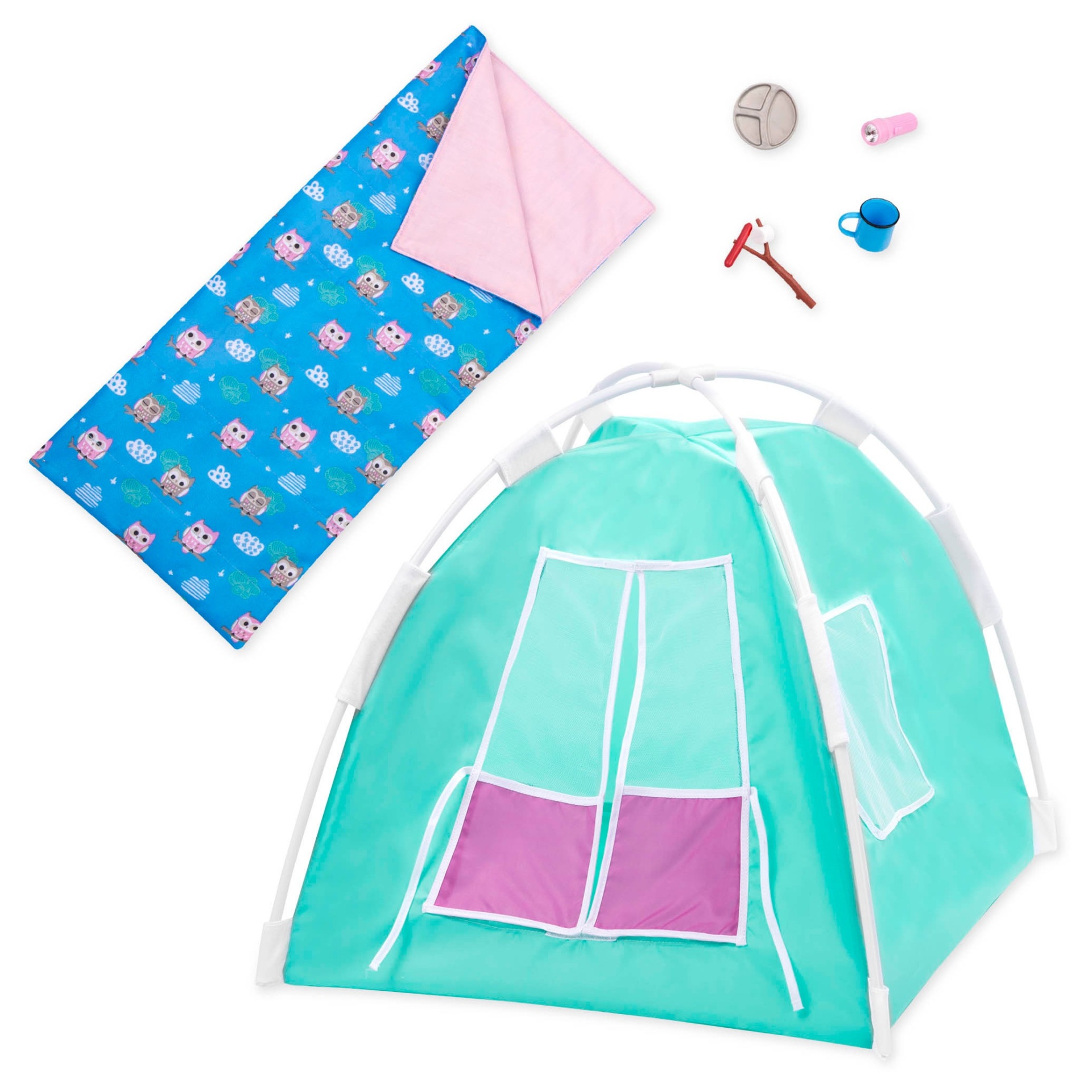 slide 1 of 4, Our Generation Camping Accessory Set for 18" Dolls - Happy Camper, 1 ct