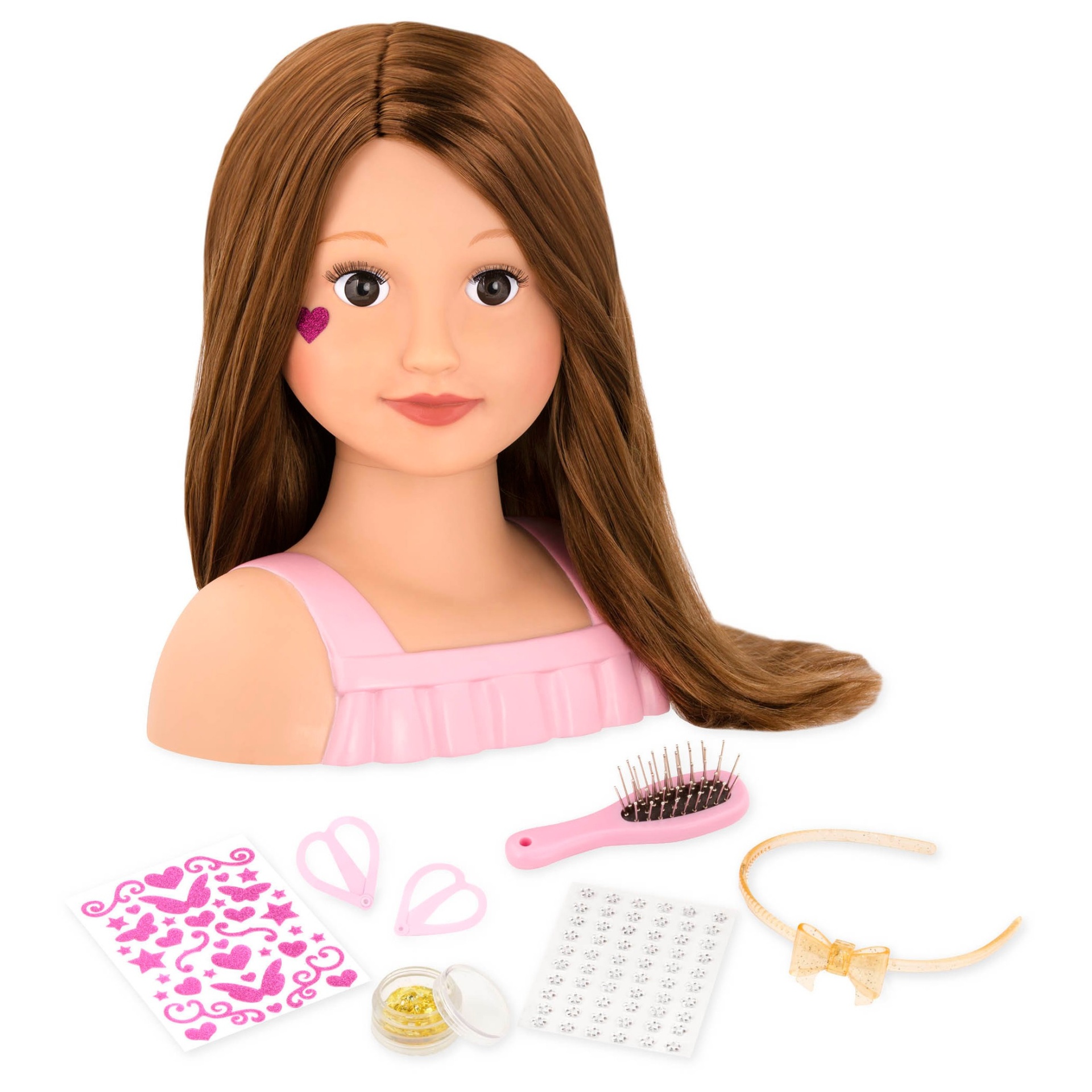 slide 1 of 6, Our Generation Talia with Accessories Styling Head Doll Brown Hair, 1 ct