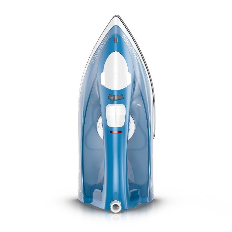 slide 2 of 6, BLACK+DECKER Steam Iron - White: Nonstick Soleplate, Variable Steam, 1200W, Pivoting Cord, 2-Year Warranty, 8ft Cord Length, 8 ft