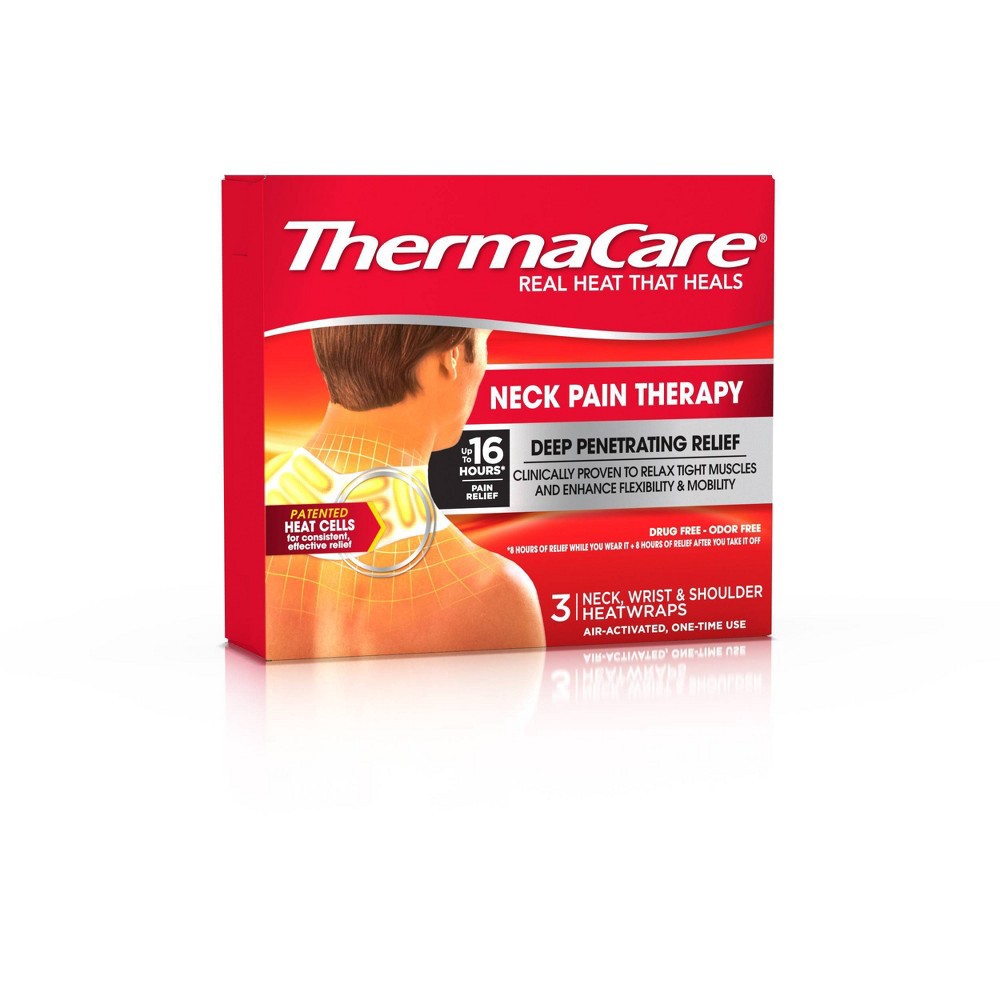 slide 2 of 4, ThermaCare Neck Pain Relief Therapy Heat Wraps - 3ct, 3 ct