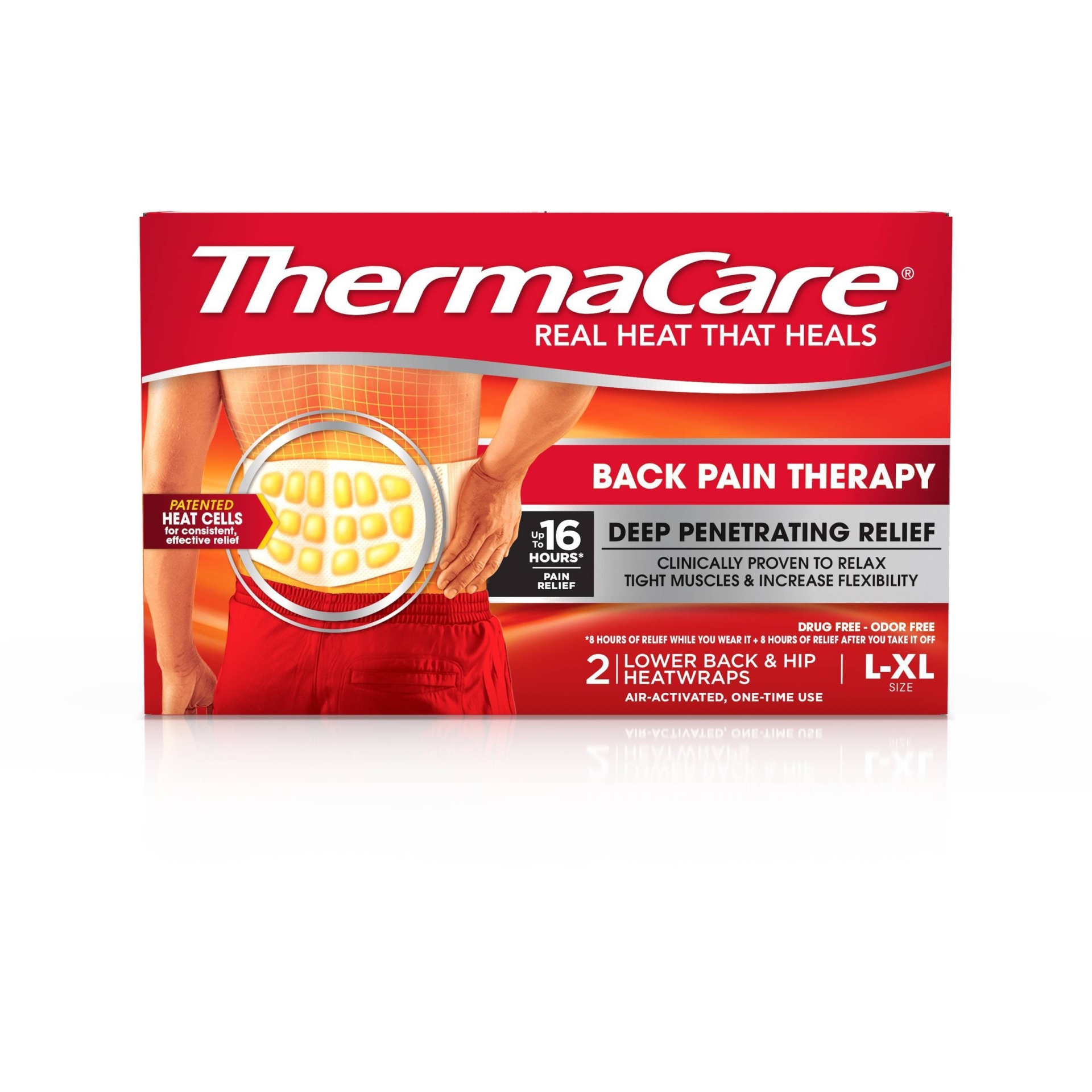 slide 1 of 4, ThermaCare Lower Back & Hip Pain Relief Therapy Heat Wraps - 2ct, 2 ct