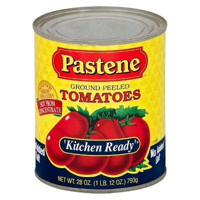 slide 1 of 1, Pastene Ground Peeled Tomatoes No Added Salt, 28 oz