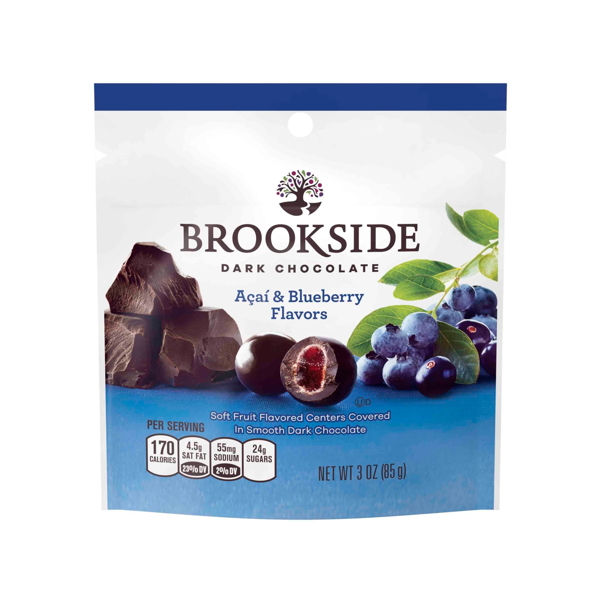 slide 1 of 5, Brookside Dark Chocolate Acai Blueberry, 3 oz