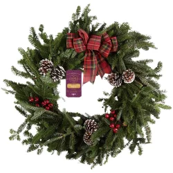 BLOOM HAUS 28 Inch Premium Outdoor Holiday Wreath