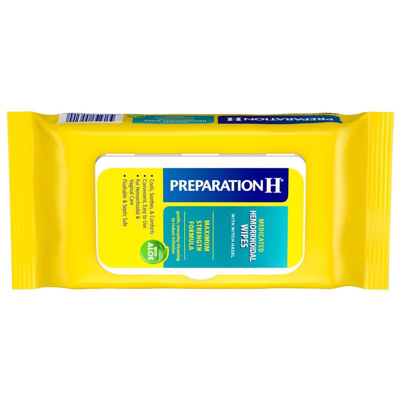 slide 1 of 7, Preparation H Maximum Strength formula Medicated Wipes - 48ct, 48 ct