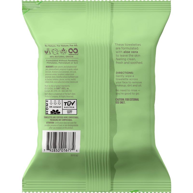 slide 2 of 9, Burt's Bees Facial Cleansing Towelettes Unscented Makeup Remover Wipes - 30ct, 30 ct