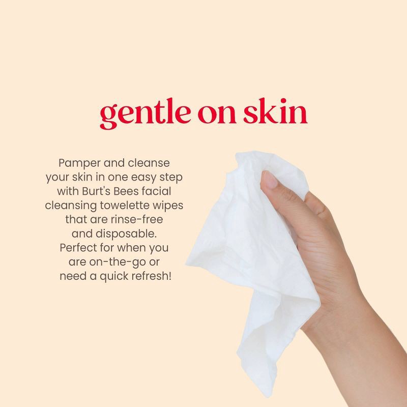 slide 6 of 9, Burt's Bees Facial Cleansing Towelettes Unscented Makeup Remover Wipes - 30ct, 30 ct