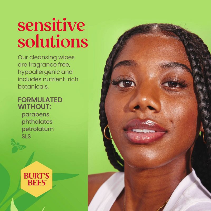 slide 6 of 18, Burt's Bees Facial Cleansing Towelettes Sensitive - Unscented - 30ct, 30 ct