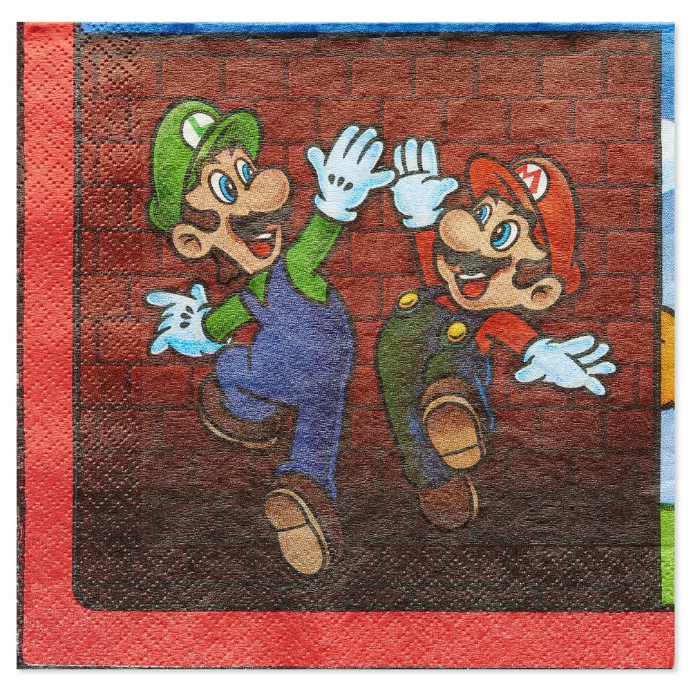 slide 3 of 3, Super Mario Brothers Lunch Napkins, 16 ct