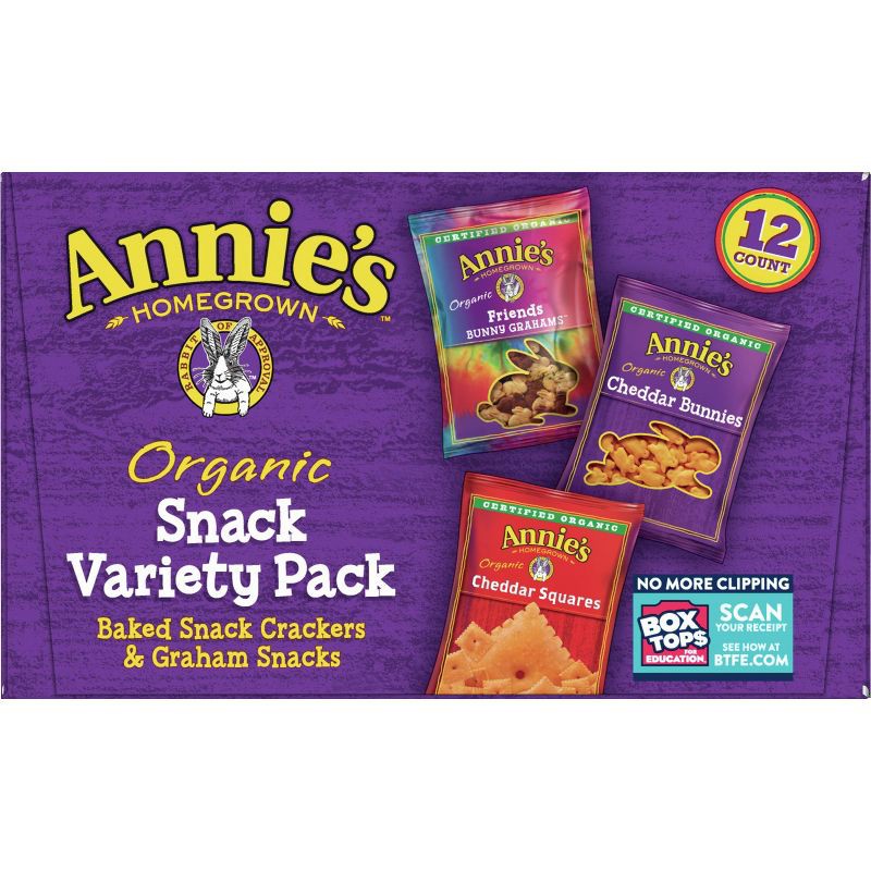 slide 9 of 9, Annie's Homegrown Variety Snack Pack - 12ct/11oz, 12 ct; 11 oz