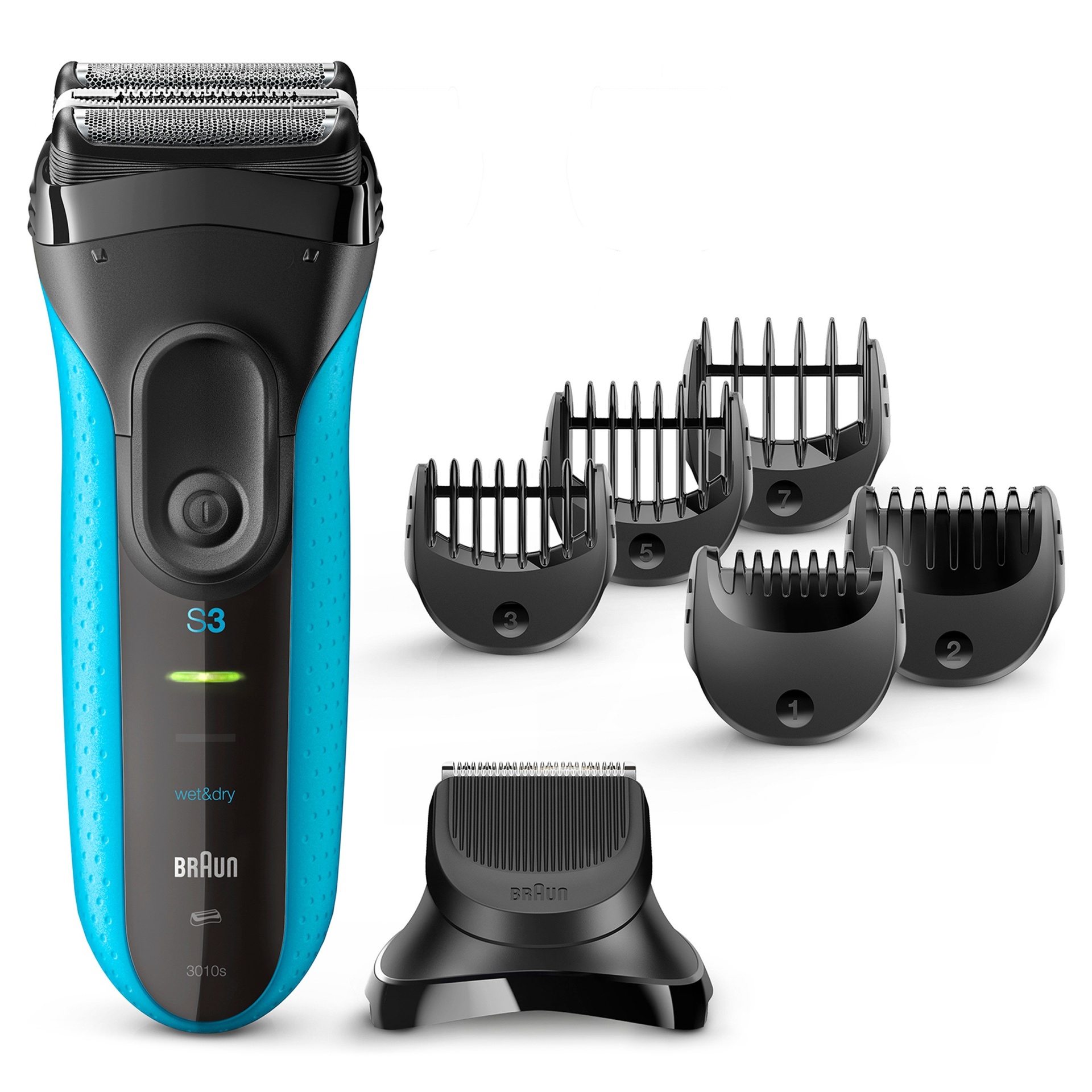 slide 1 of 2, Braun Series 3 Shave & Style 3-In-1 Wet & Dry Men's Rechargeable Electric Shaver - 3010BT, 1 ct
