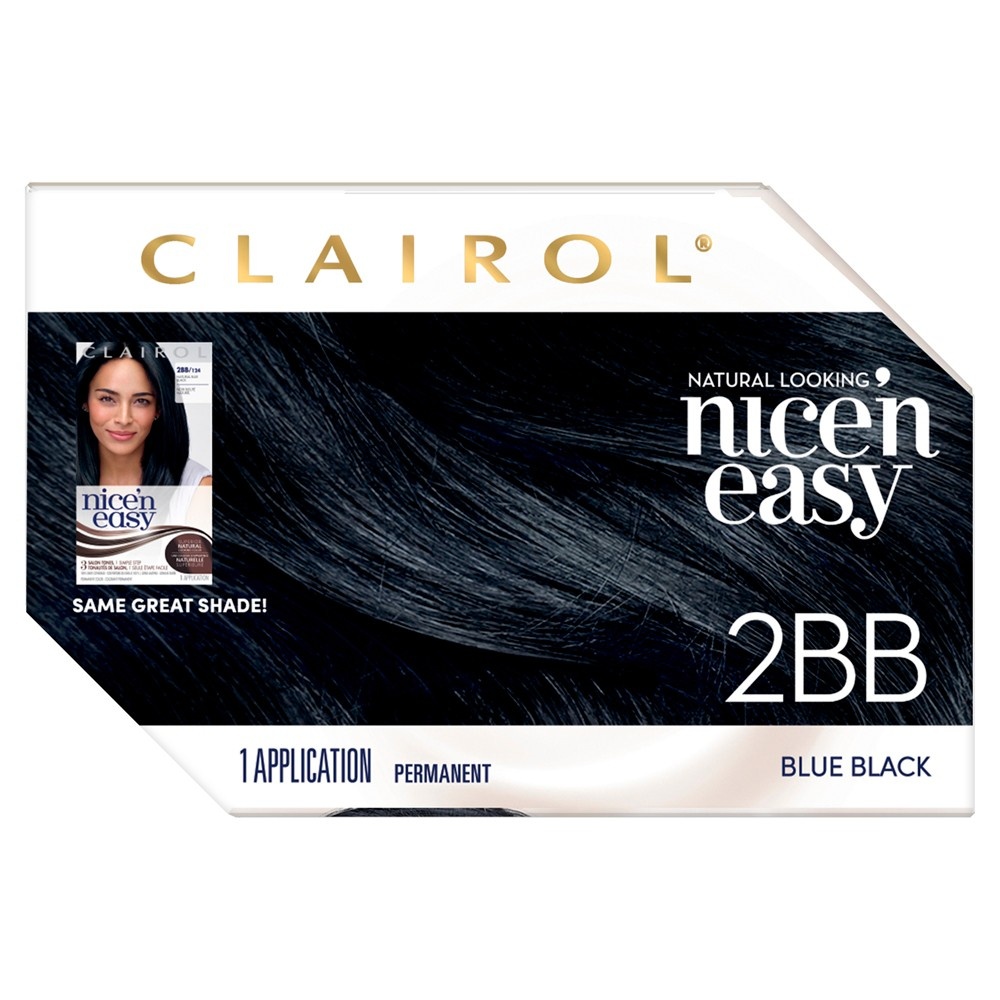 slide 2 of 7, Clairol Nice'n Easy Permanent Hair Color - 2BB Blue Black, 1 ct