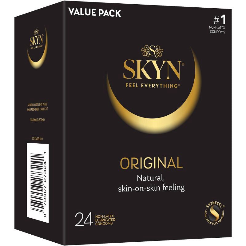 slide 5 of 9, SKYN Original Non-Latex Lubricated Condoms - 24ct, 24 ct