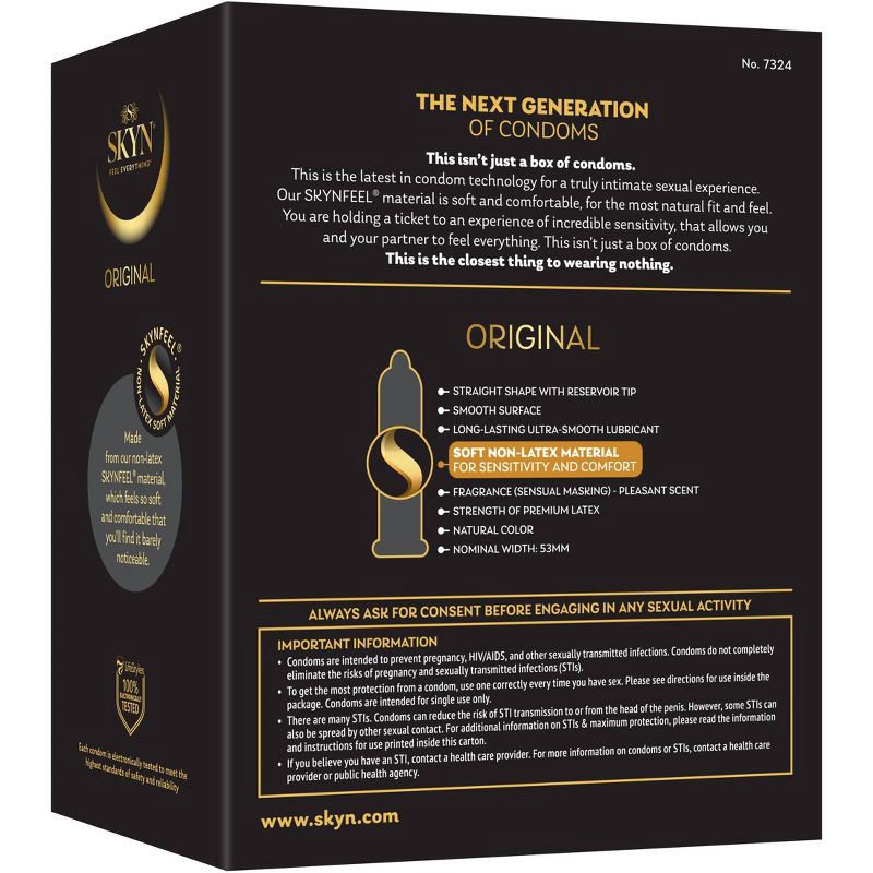 slide 8 of 9, SKYN Original Non-Latex Lubricated Condoms - 24ct, 24 ct