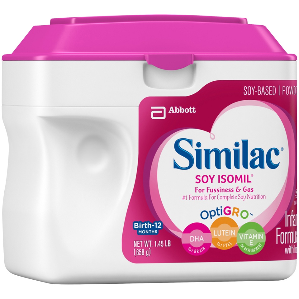 slide 2 of 5, Similac Soy Isomil Infant Formula Powder with Iron, 1.45 lb