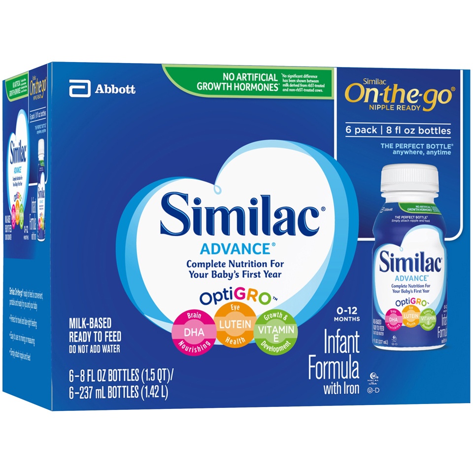 slide 2 of 8, Similac Advance Infant Formula On-The-Go with Iron , 6 ct; 8 fl oz