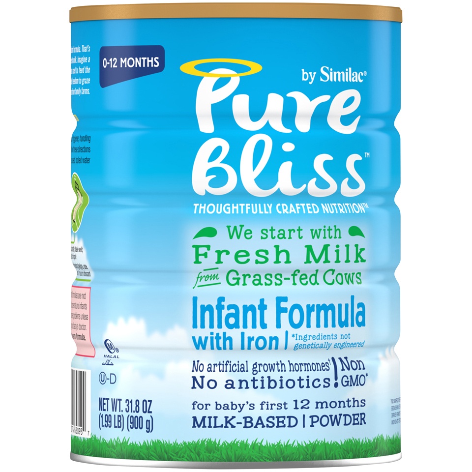 slide 2 of 7, Pure Bliss by Similac Non-GMO Infant Formula Powder, 31.8 oz