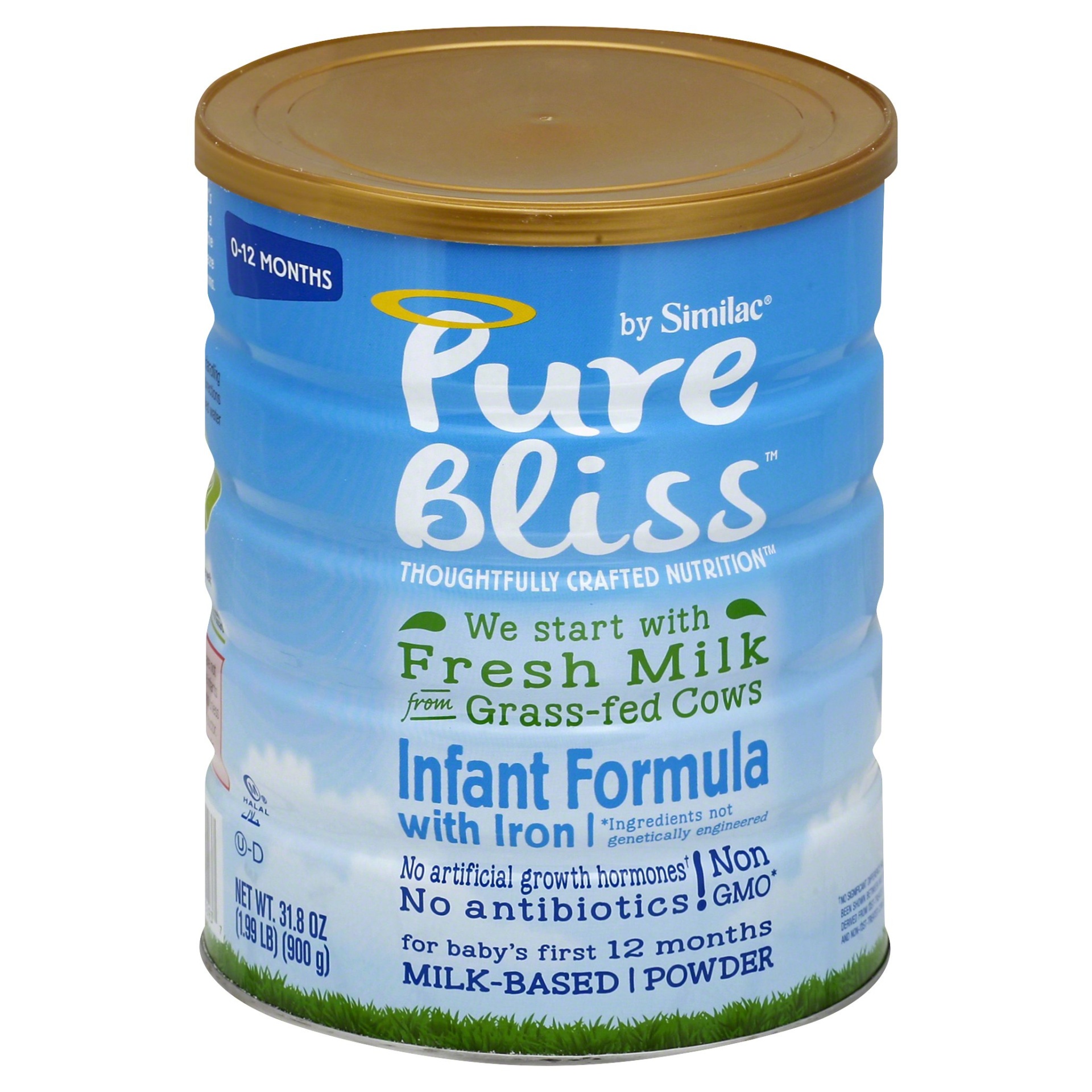 slide 1 of 7, Pure Bliss by Similac Non-GMO Infant Formula Powder, 31.8 oz