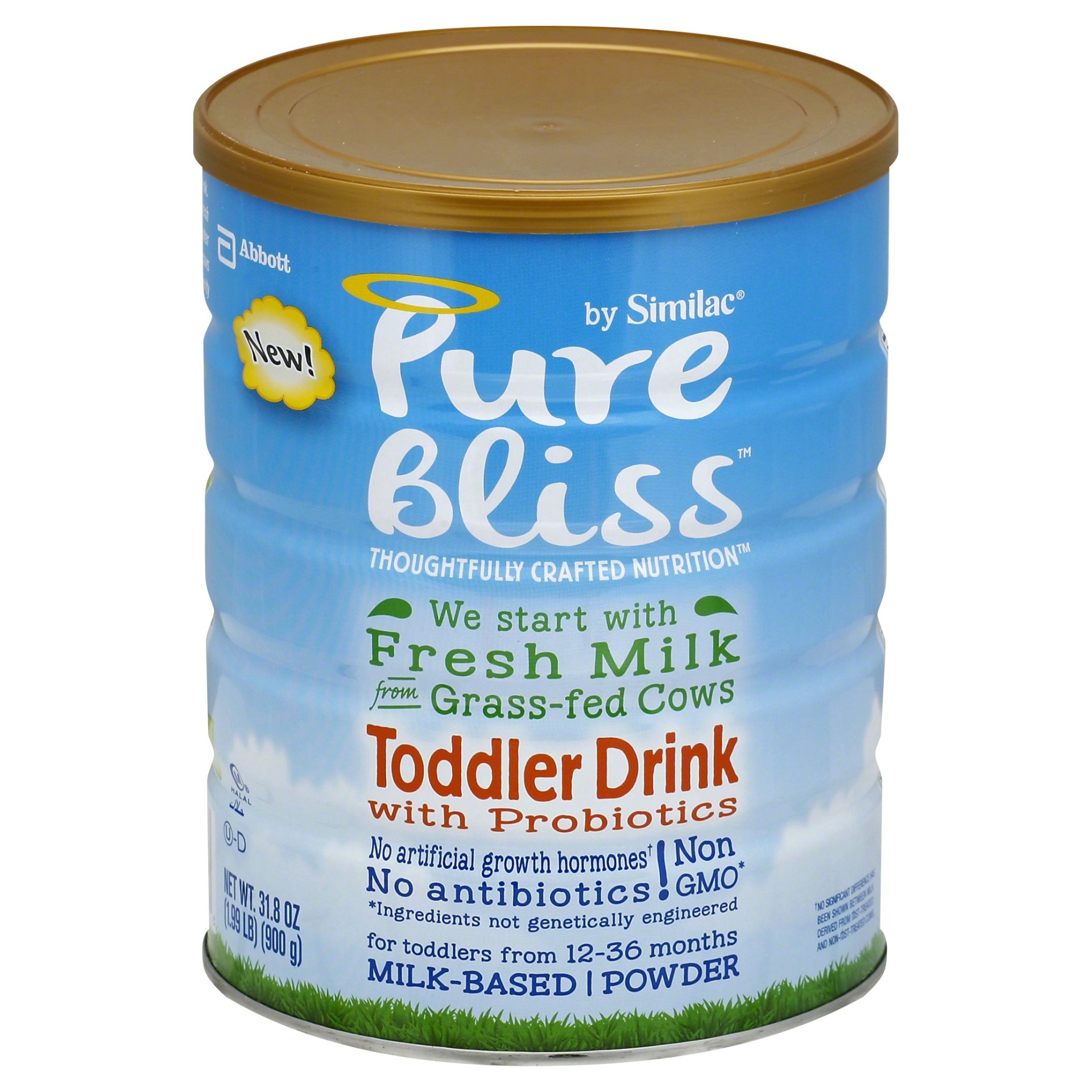 slide 1 of 7, Similac Pure Bliss Non-GMO Toddler Formula, 31.8 oz