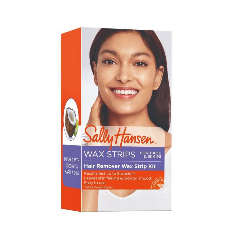 slide 1 of 5, Sally Hansen Hair Remover Face and Bikini Wax Kit - 34 Wax Strips, 1 ct