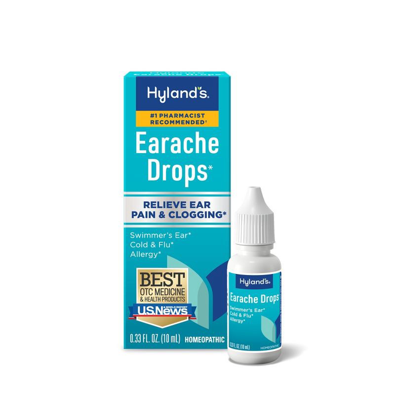 slide 1 of 8, Hyland's Naturals Hyland's Earache Drops for Natural Relief of Swimmer's Ear, Colds, & Allergies - 0.33 fl oz, 0.33 fl oz