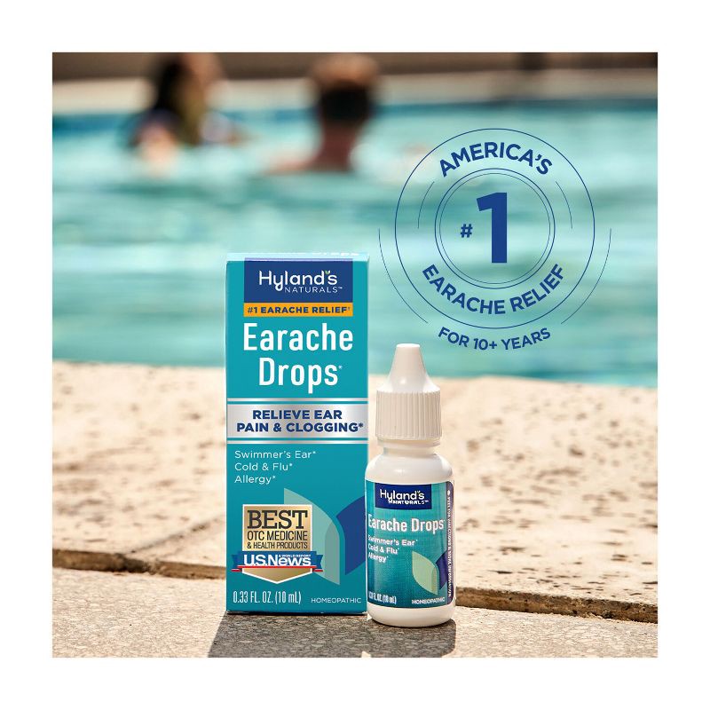slide 6 of 8, Hyland's Naturals Hyland's Earache Drops for Natural Relief of Swimmer's Ear, Colds, & Allergies - 0.33 fl oz, 0.33 fl oz