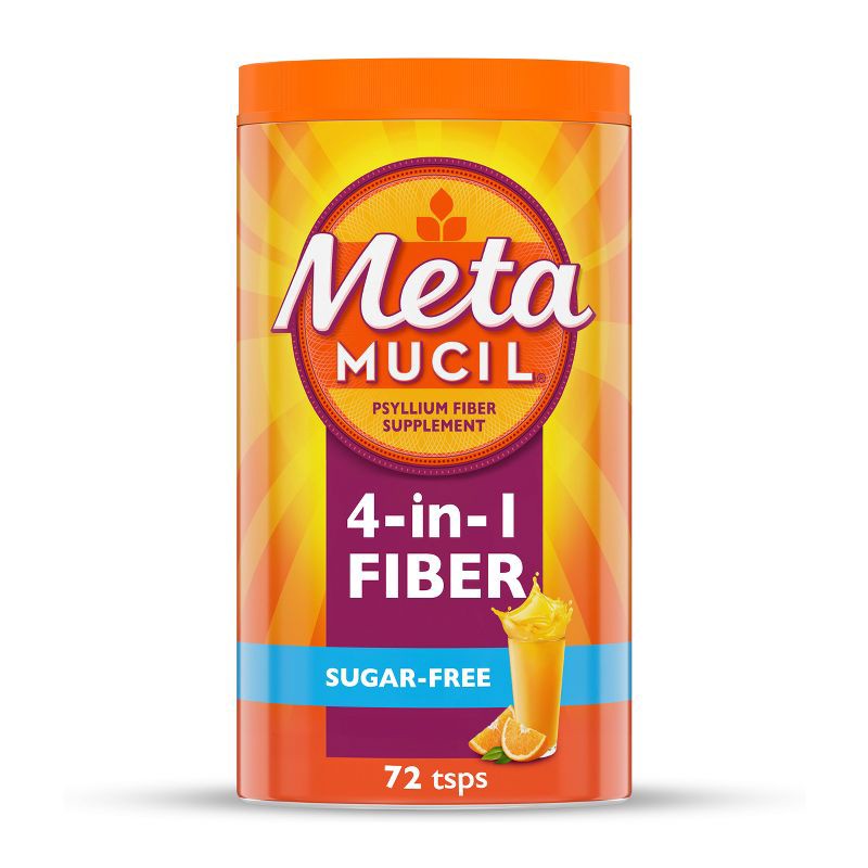 slide 2 of 10, Metamucil Psyllium Fiber Supplement Powder - Sugar Free - Orange - 15oz, 15 oz