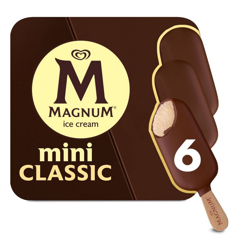 slide 1 of 8, Magnum Mini Ice Cream Bars Classic - 6ct, 6 ct