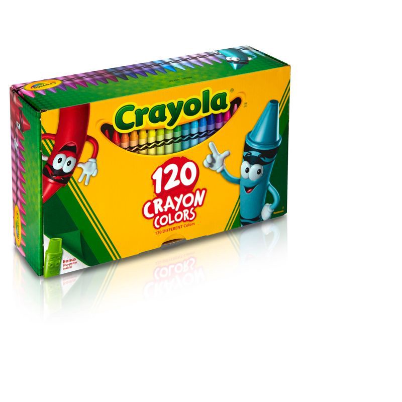 slide 2 of 5, Crayola 120ct Crayon Set with Crayon Sharpener, 120 ct