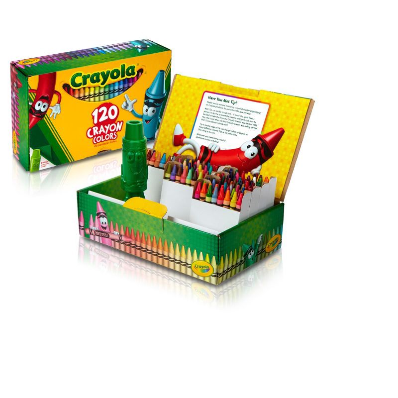 slide 4 of 5, Crayola 120ct Crayon Set with Crayon Sharpener, 120 ct