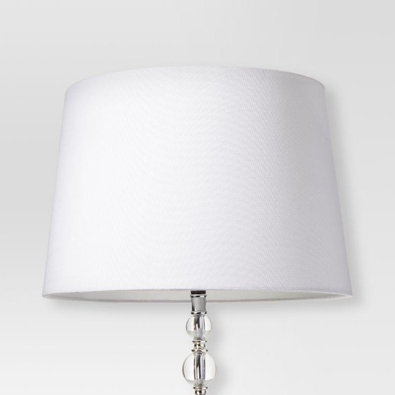 slide 3 of 3, Drum Linen Lamp Shade White Large - Threshold™: Slip Uno Fitter, Plain Weave Texture, No Assembly Required, 1 ct