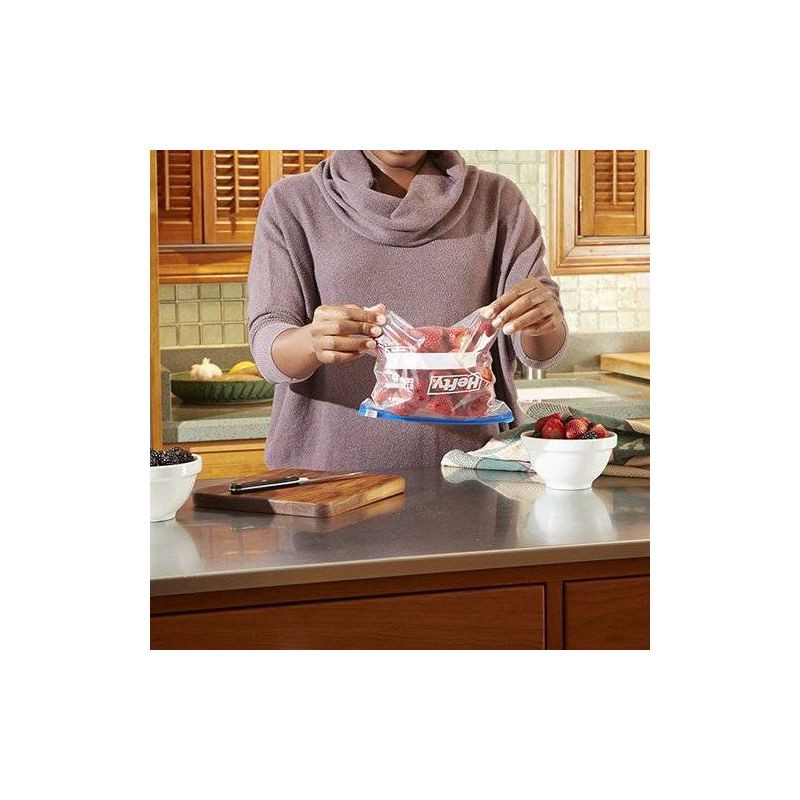 slide 6 of 10, Hefty Gallon Freezer Storage Slider Bags - 25ct, 25 ct