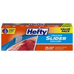 Hefty Gallon Freezer Storage Slider Bags - 25ct