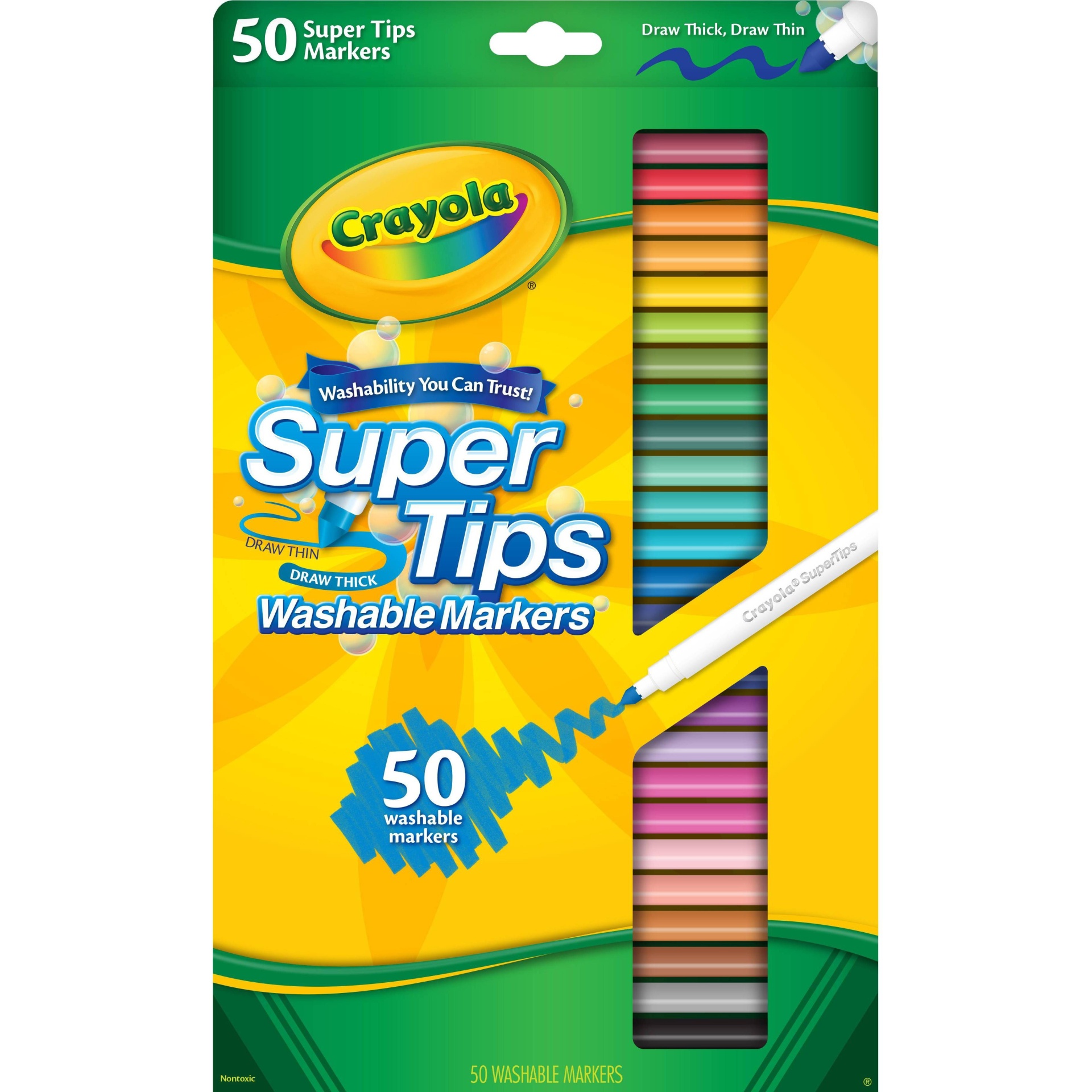 slide 1 of 6, Crayola 50ct Super Tips Washable Markers, 50 ct