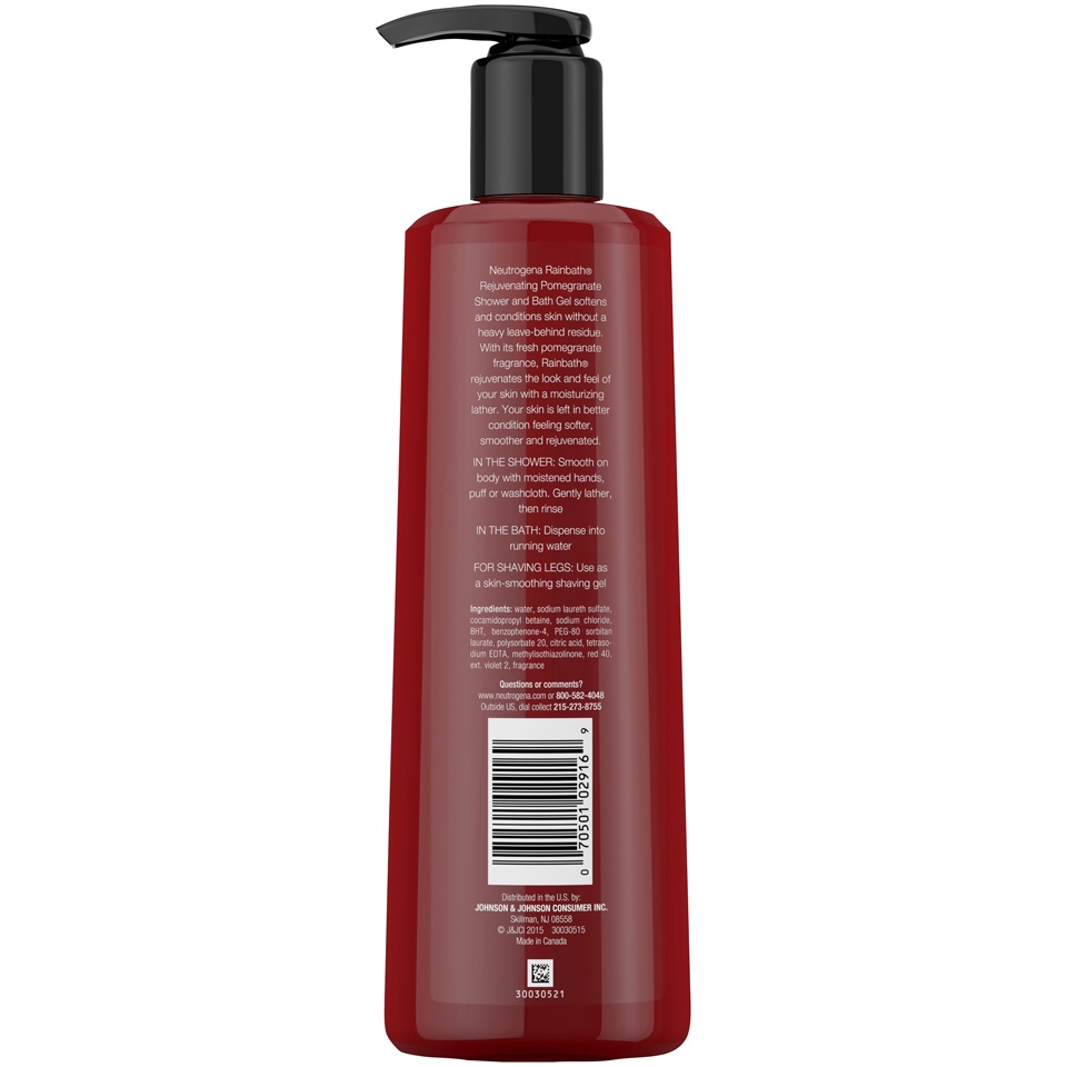 slide 6 of 6, Neutrogena Rainbath Rejuvenating Shower And Bath Gel Pomegranate, 16 fl oz