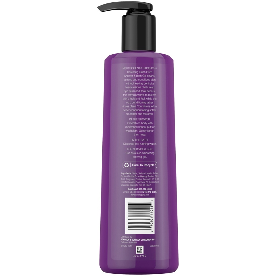 slide 4 of 6, Neutrogena Rainbath Fresh Plum Restoring Shower And Bath Gel, 16 fl oz