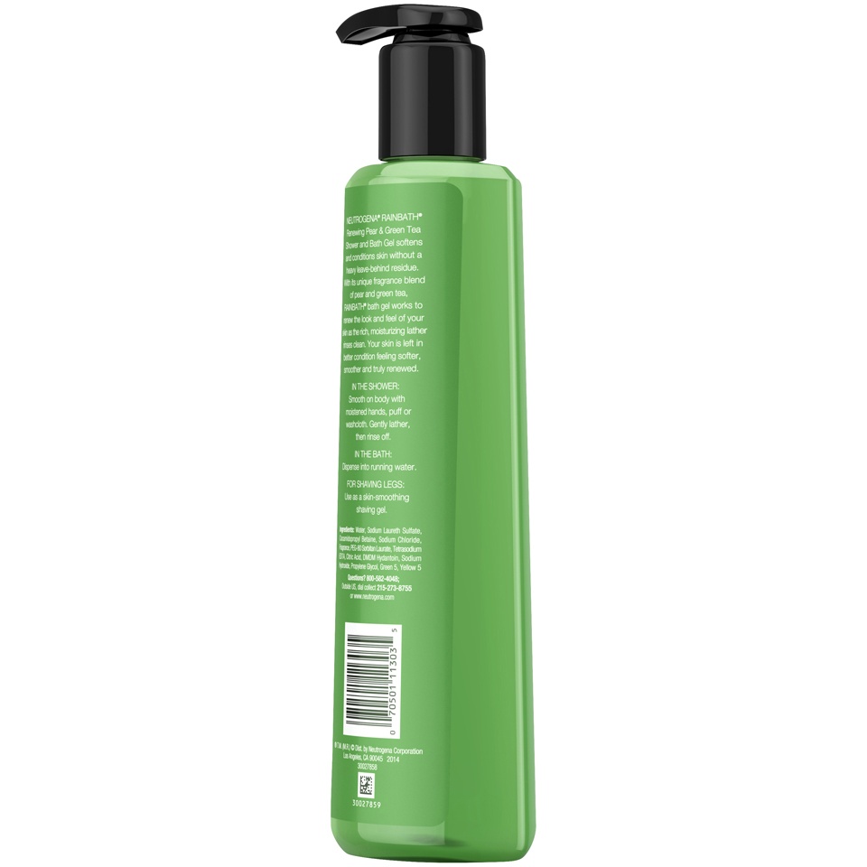 slide 3 of 6, Neutrogena Rainbath Renewing Shower And Bath Gel Pear & Green Tea, 16 fl oz