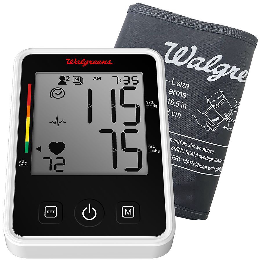 slide 1 of 2, Walgreens Deluxe Upper Arm Blood Pressure Monitor, 1 ct